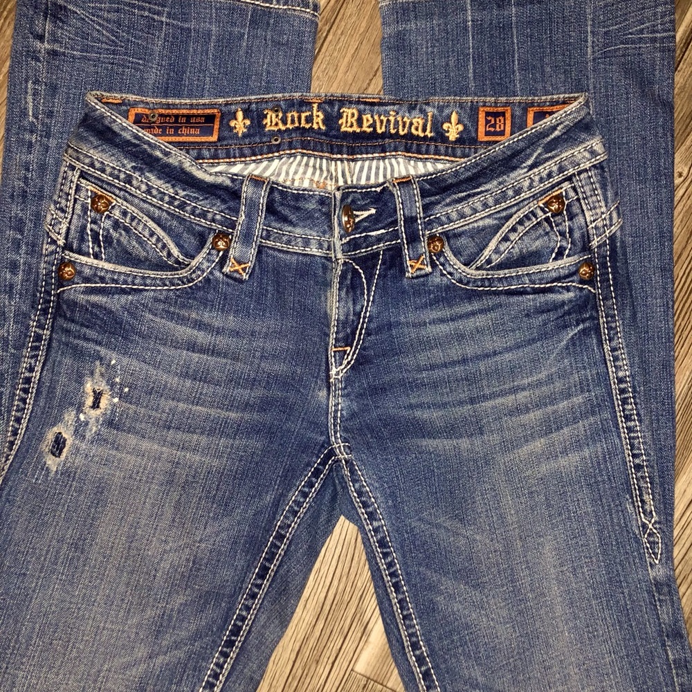 Womens Rock Revival jeans sz 28 Amy boot